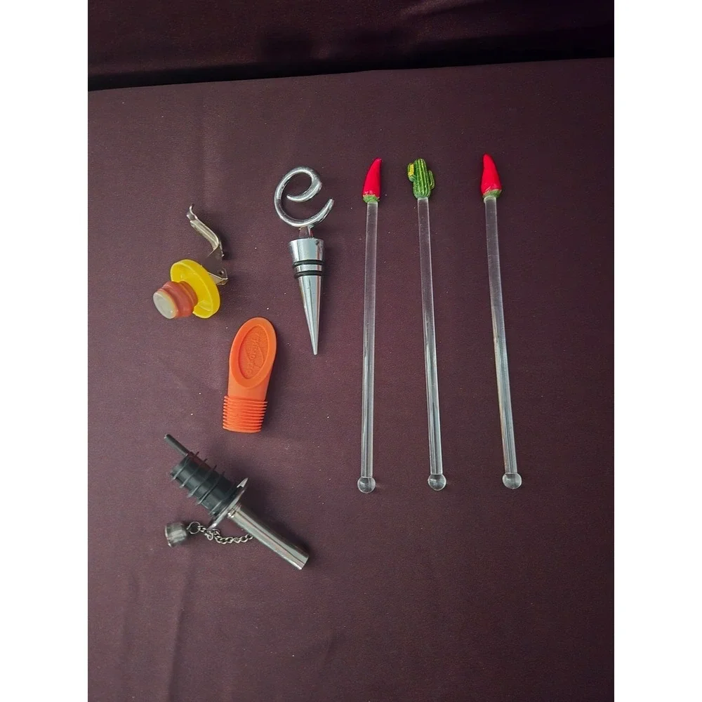 Vintage Lot Of Bar Accessories. 7 Pieces Total